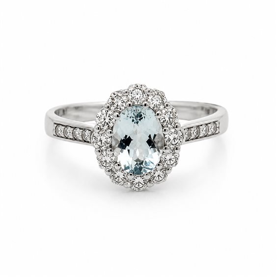 Anello Moraglione Donna in Oro Acquamarina 2.00 Ct LNABC140-BIANCO - LNABC140-BIANCO